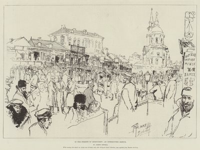 In the Streets of Berdicheff, an Interrupted Sketch by Joseph Pennell